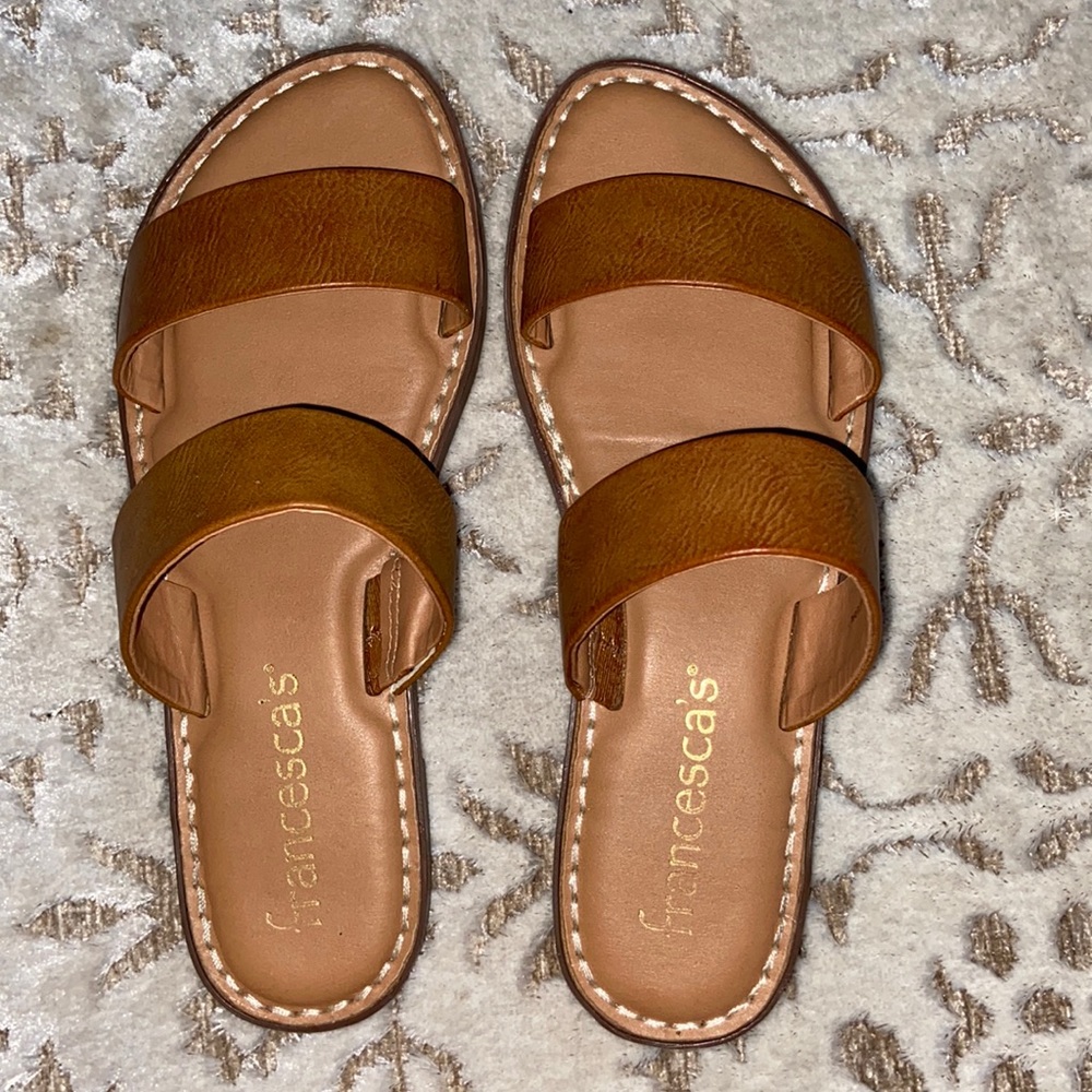 Francesca’s Brown Slip-on Sandals